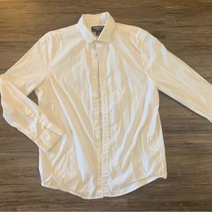 Claiborne classic fit white button up dress shirt